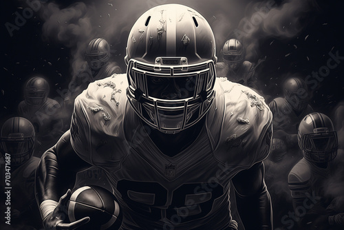 american football player in action