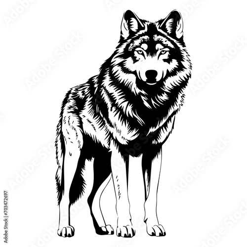 Majestic Wolf Vector