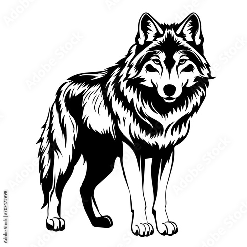 Majestic Wolf Vector