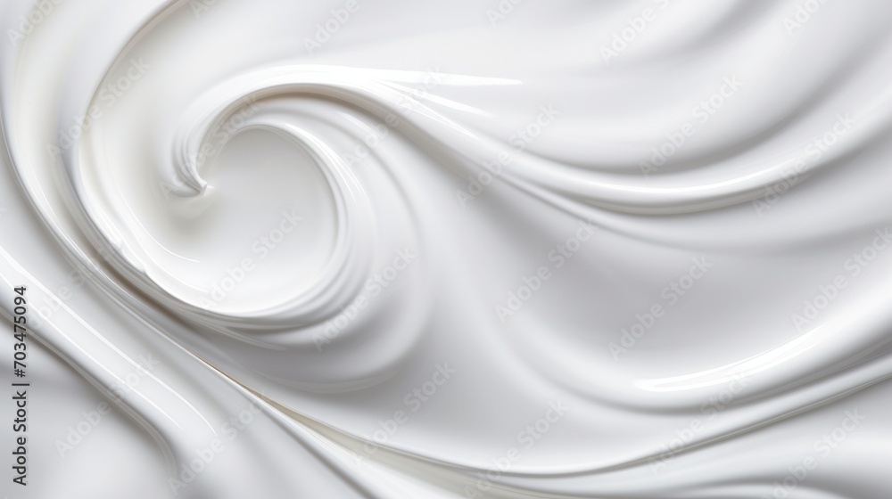 Obraz premium White cream texture for applying the face skin and body on background. white lotion for advertising Beauty skin care products. advertisement cream, milk, cheese, yogurt