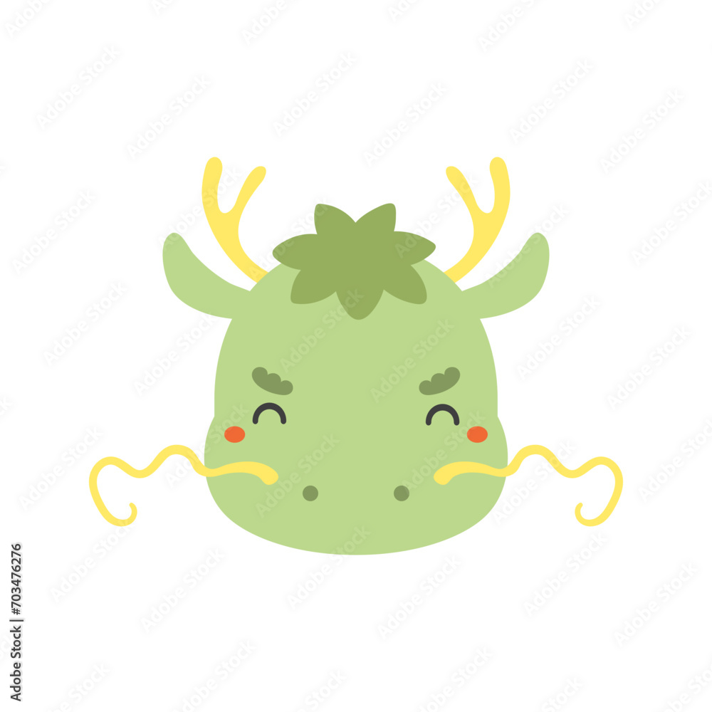 2024 Asian zodiac sign, cute Chinese dragon face character illustration. Hand drawn vector illustration, isolated on white. Kawaii cartoon style design. Lunar New Year holiday card, banner element 2024 Asian zodiac sign, cute Chinese dragon face character illustration. Hand drawn vector illustration, isolated on white. Kawaii cartoon style design. Lunar New Year holiday card, banner element
