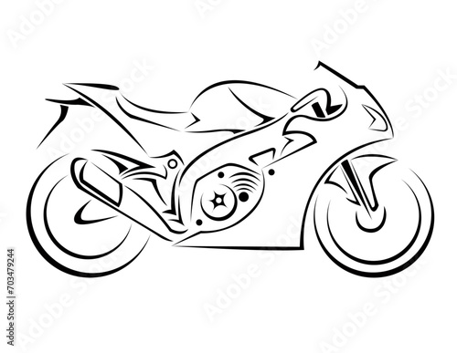 silhouette of a motorcycle