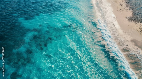 Heavenly Blues: An Aerial Symphony of Ocean Calmness