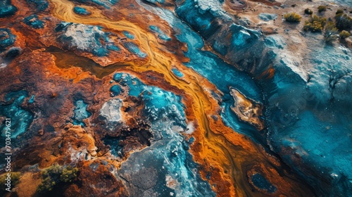 Earth's Palette: A Spectacular Aerial Mineral Tapestry
