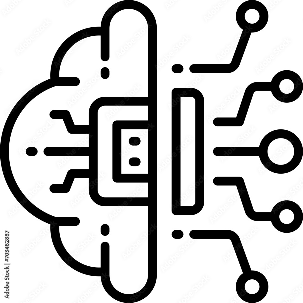 artificial intelligence icon. vector line icon for your website, mobile, presentation, and logo design. artificial intelligence icon. vector line icon for your website, mobile, presentation, and logo design.