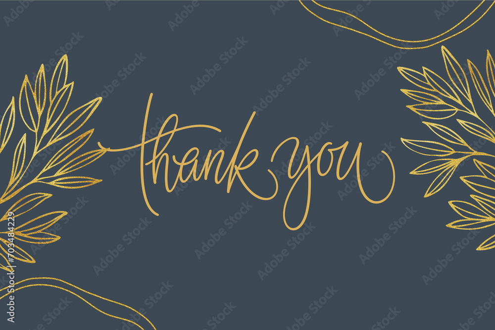 Thank You handwritten isolated on white background. Hand drawn ...