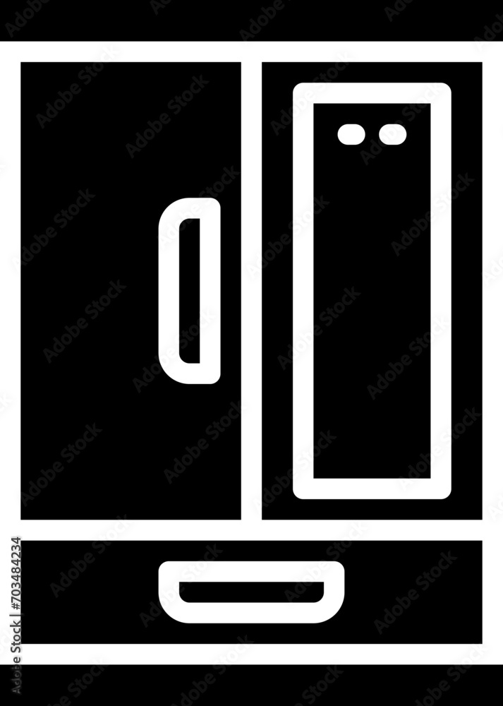 closet icon. vector glyph icon for your website, mobile, presentation, and logo design. closet icon. vector glyph icon for your website, mobile, presentation, and logo design.