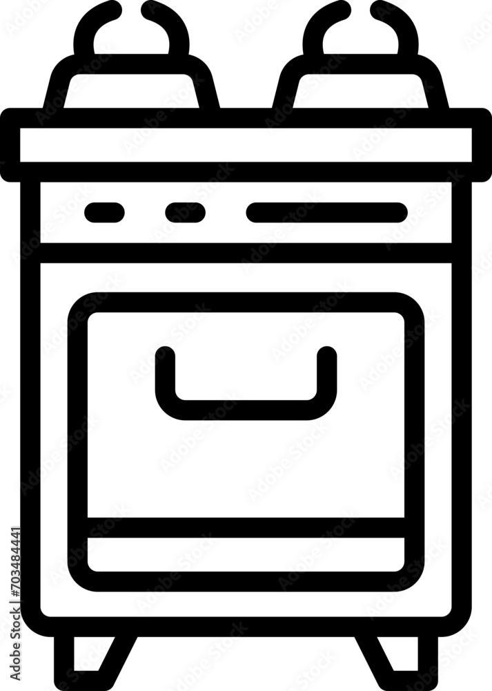stove icon. vector line icon for your website, mobile, presentation, and logo design.
