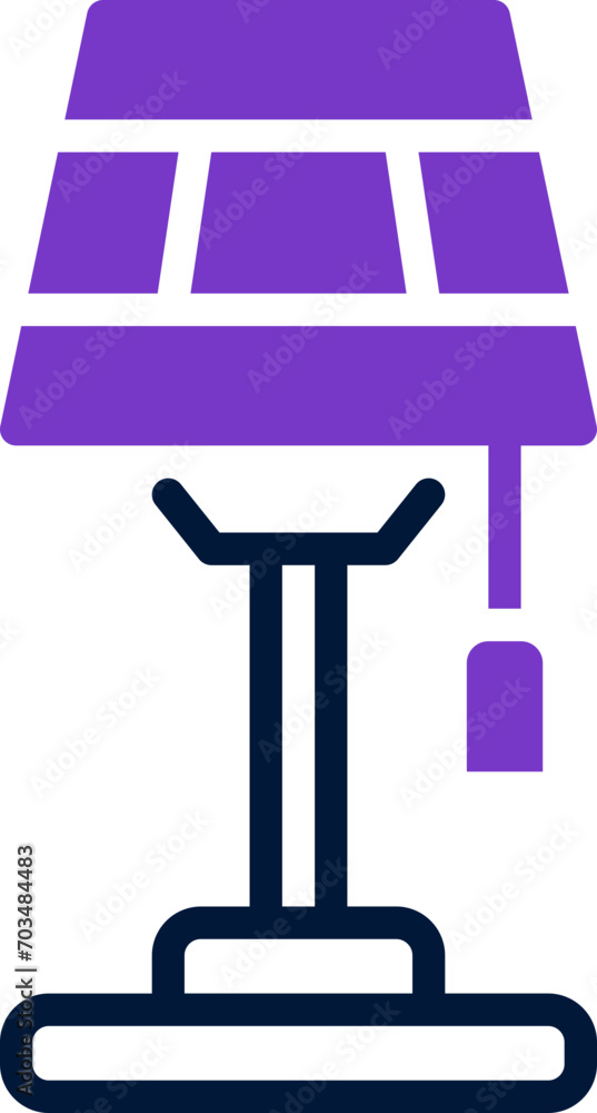 table lamp icon. vector dual tone icon for your website, mobile, presentation, and logo design.