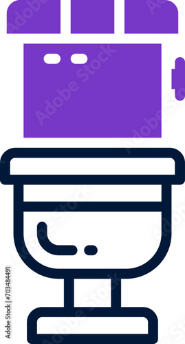 toilet icon. vector dual tone icon for your website, mobile, presentation, and logo design.