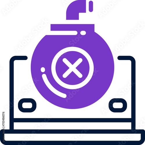 ddos icon. vector dual tone icon for your website, mobile, presentation, and logo design.