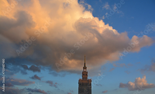 Palace of Culture and Science. It is the center for various companies, public institutions and cultural activities and authorities of the Polish Academy of Sciences. Warsaw Poland