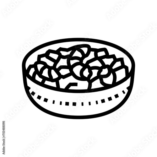 ceviche mexican cuisine line icon vector. ceviche mexican cuisine sign. isolated contour symbol black illustration