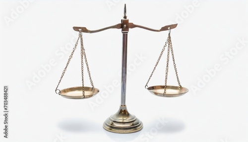 fairness scales of justice isolated on white background