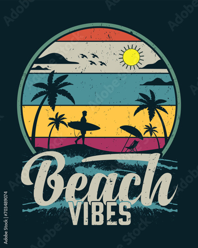 SUMMER t-shirt design (beach vibes}