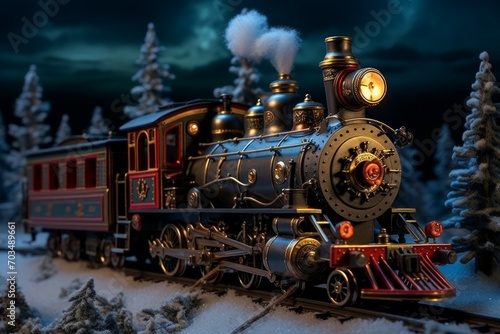 Christmas Train Sets - Generative AI