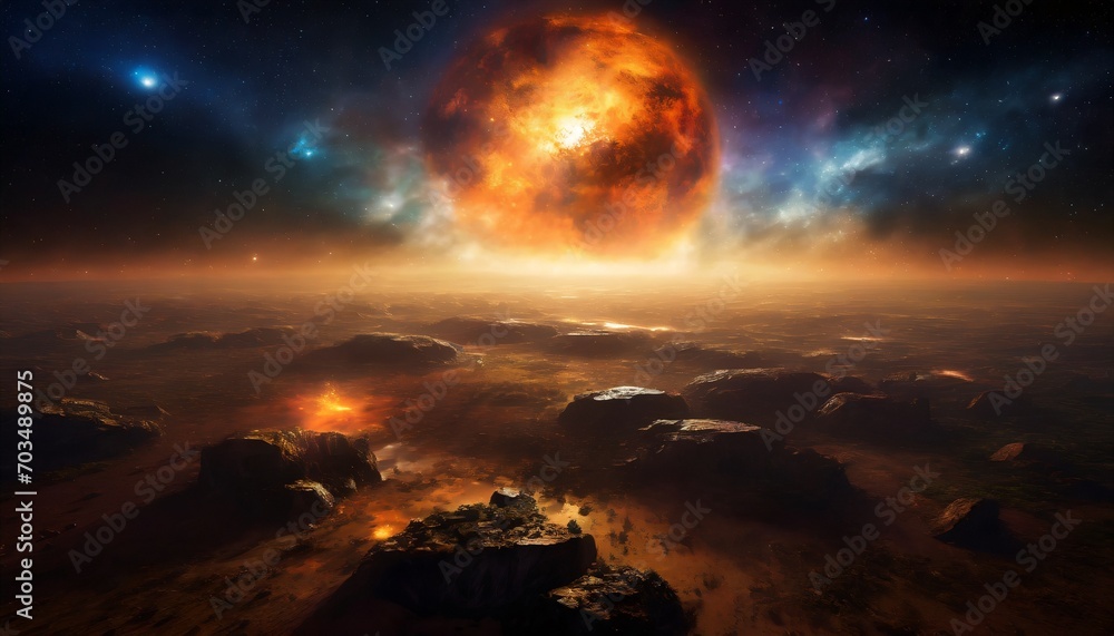 the end of the world apocalyptic epic scene spectacular 3d art illustration global nuclear war doomsday conceptual background cg digital painting ai neural network generated art armageddon wallpaper