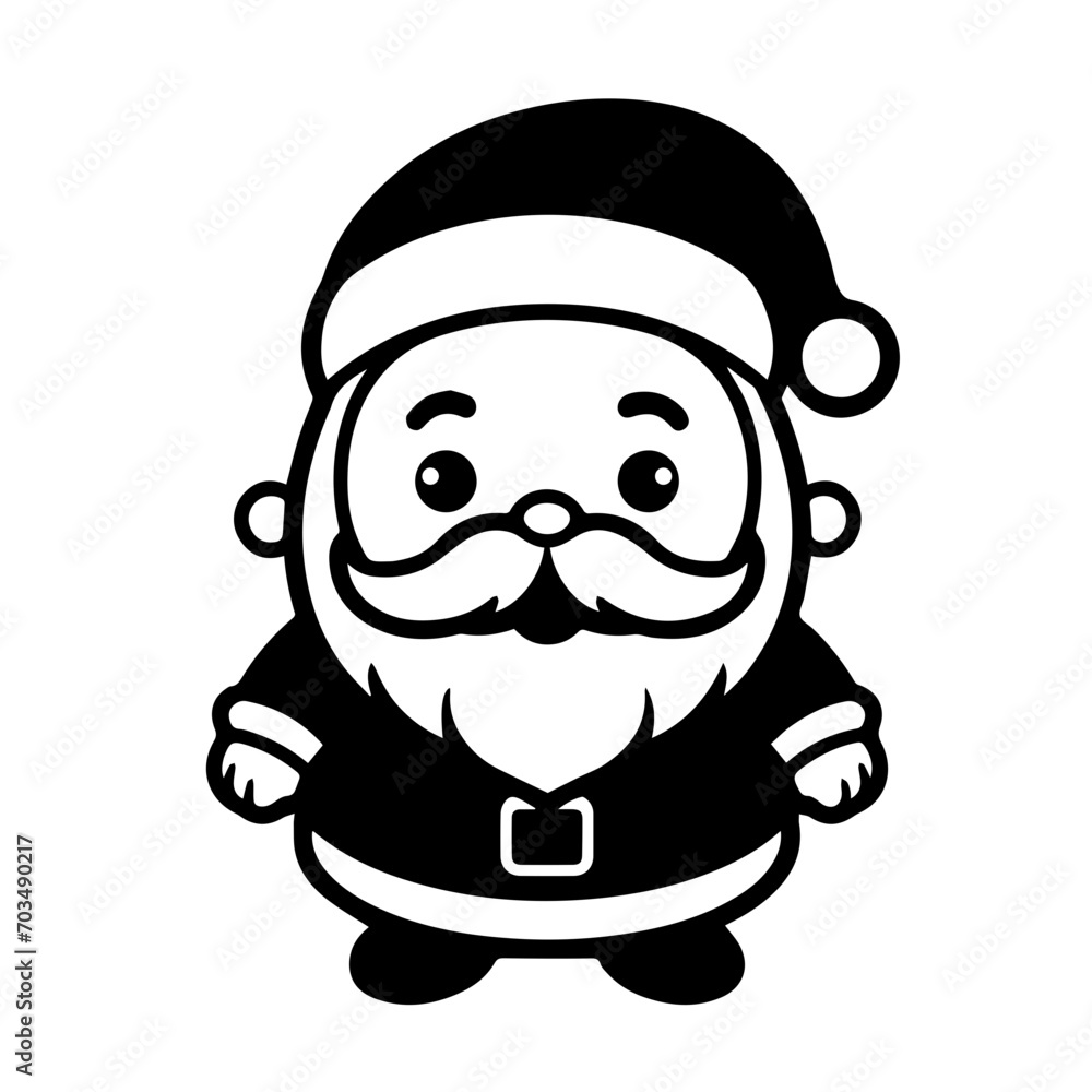Kawaii Style Cute Santa Claus Vector Kawaii Style Cute Santa Claus Vector