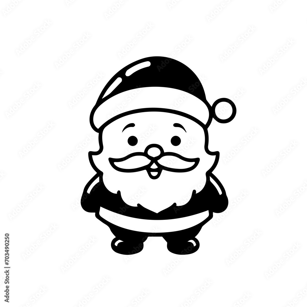 Kawaii Style Cute Santa Claus Vector Kawaii Style Cute Santa Claus Vector