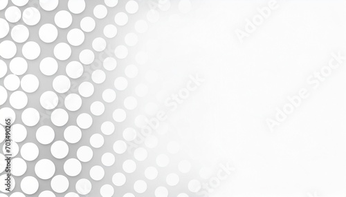 random inset and outset small round white circles background wallpaper banner pattern fade out with copy space photo