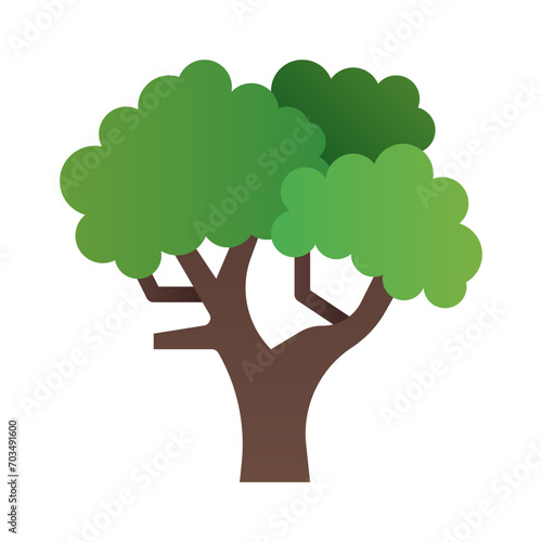 Tree icon in gradient fill style with high vector quality suitable for ui and spring needs