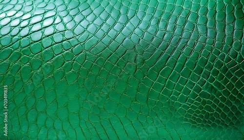 texture of luxury green crocodile leather dragon skin background