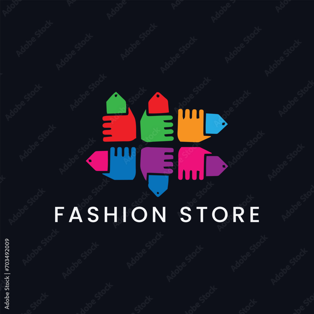 fashion women store logo design vector format