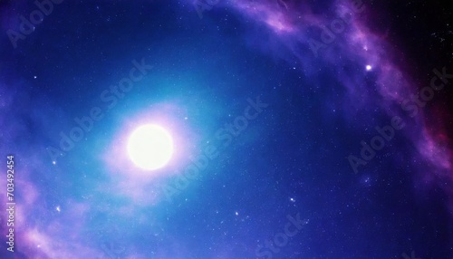 planet in space blue star formed in an eclipse abstract galaxy colorful space galaxy cloud nebula stary night cosmos universe science astronomy supernova background wallpaper © Florence