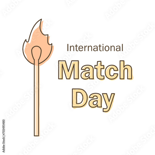 International Match Day outline vector illustration