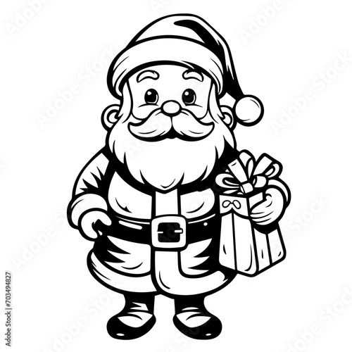 Generous Santa Claus with Christmas Gifts Vector