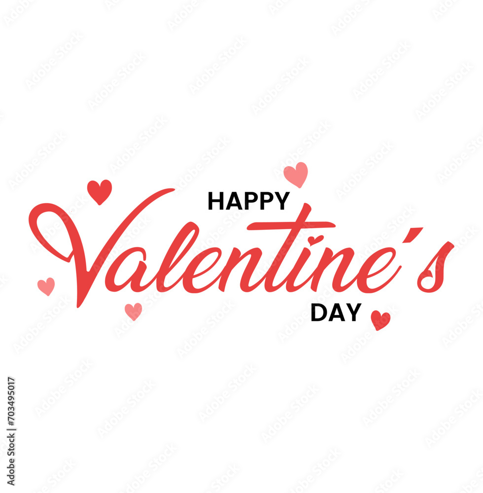 Happy Valentines Day typography. handwritten calligraphy text. Vector Illustration Happy Valentines Day typography. handwritten calligraphy text. Vector Illustration