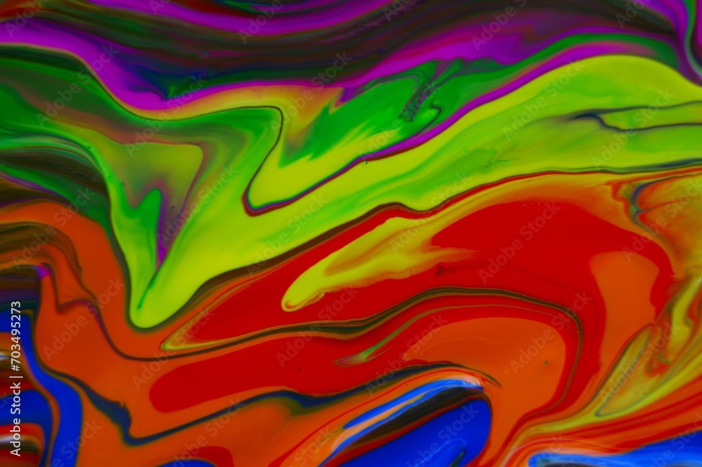 Unique abstract background. Patterned background of various flowing colors. High quality photo