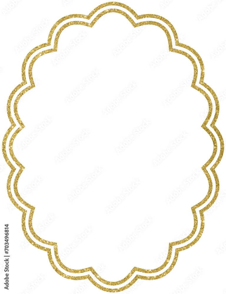 Golden glitter frame with wavy line
Golden glitter frame with wavy line