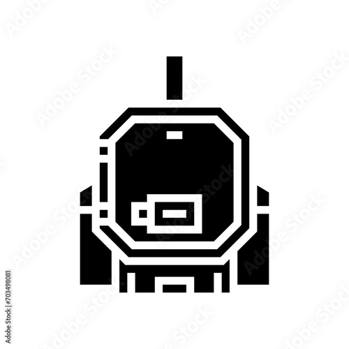boiler biomass glyph icon vector. boiler biomass sign. isolated symbol illustration