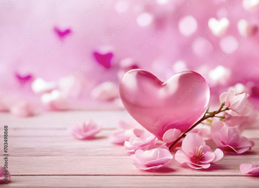 3D heart. valentine's day. Thematic background. AI 3D heart. valentine's day. Thematic background. AI