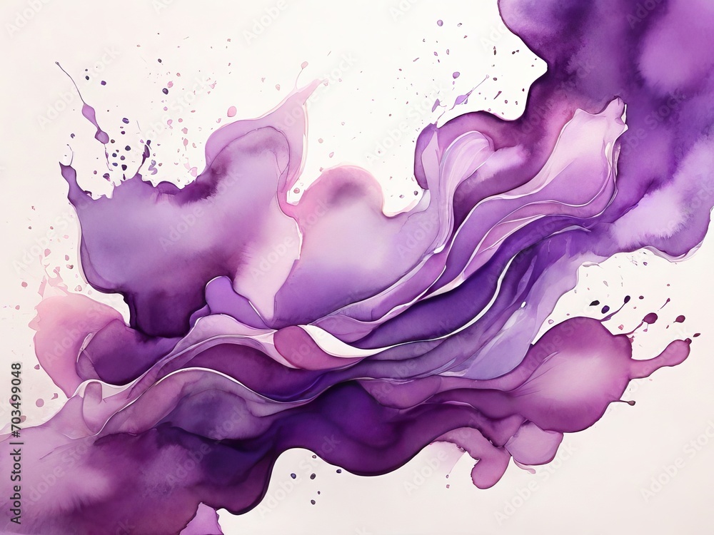 Fantasy magic: water purple pattern on a white background