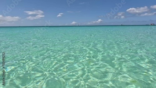 ripples on the water, coast of Boracay island, Philippines photo