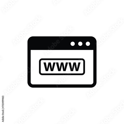 web browser icon vector www internet sign