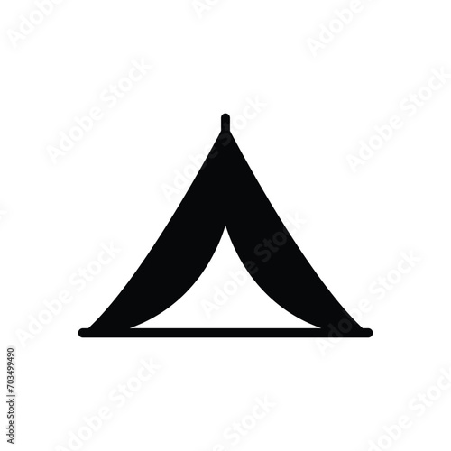 Tourist tent vector icon camp camping icon