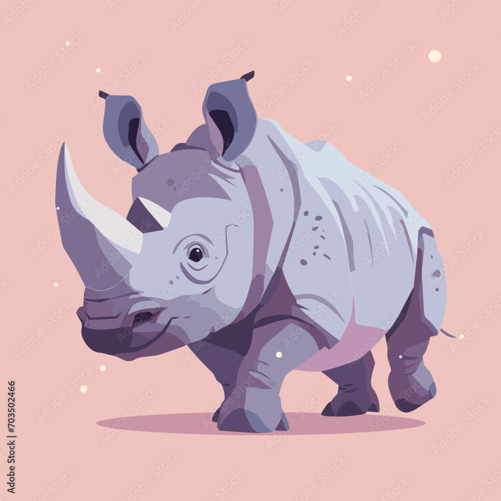 Fototapeta premium rhino cartoon vector