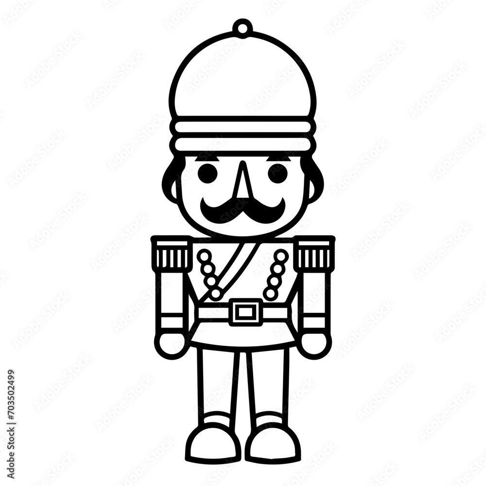 Traditional Christmas Nutcracker Soldier Vector Traditional Christmas Nutcracker Soldier Vector