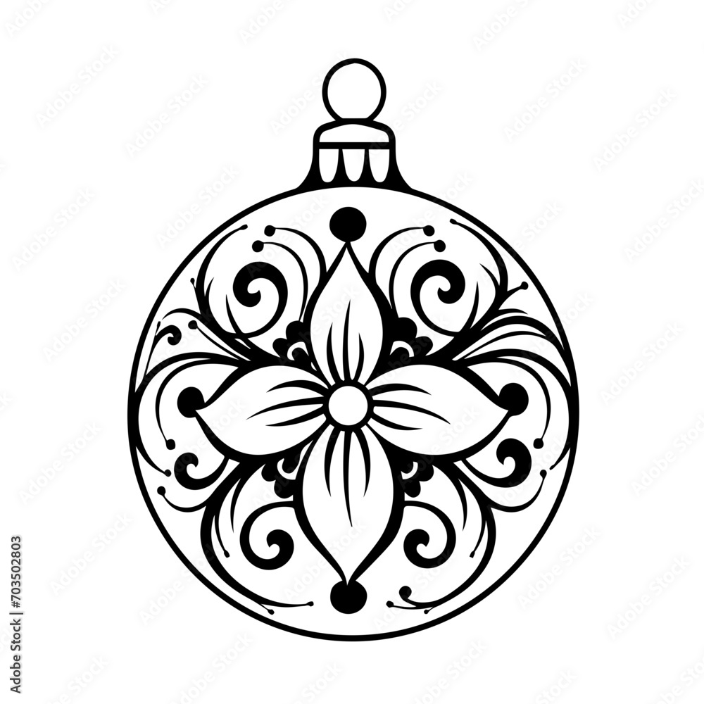 Elegant Christmas Ornament Vector Design Elegant Christmas Ornament Vector Design