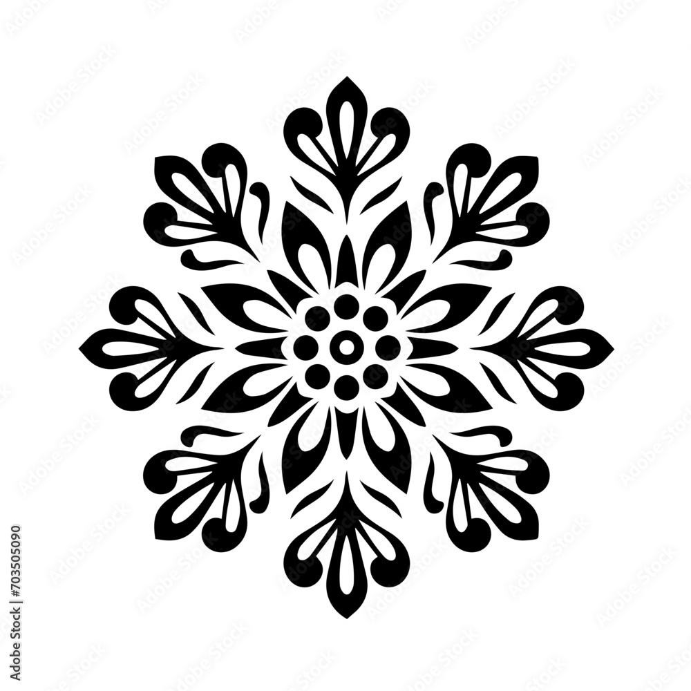 Intricate Snowflake Winter Vector Design Intricate Snowflake Winter Vector Design