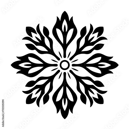 Intricate Snowflake Winter Vector Design