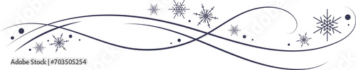 Snow wind doodle illustration. Flakes swirl blizzard. Wavy cold snowstorm. Wavy flow foe Christmas decoration