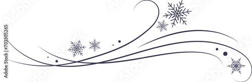 Snow wind doodle illustration. Flakes swirl blizzard. Wavy cold snowstorm. Wavy flow foe Christmas decoration