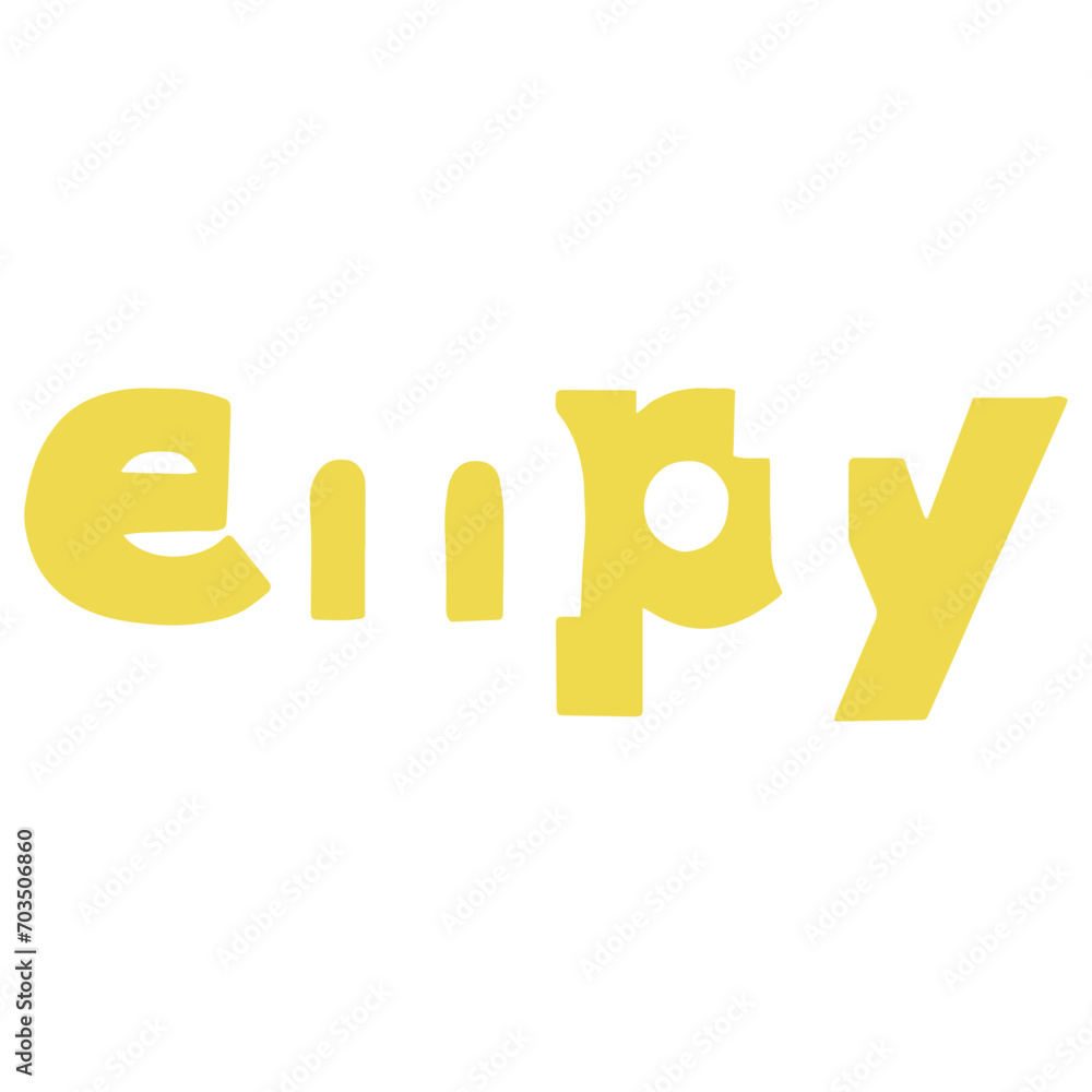 Simple cute aesthetic empty hand drawing lettering vector Simple cute aesthetic empty hand drawing lettering vector