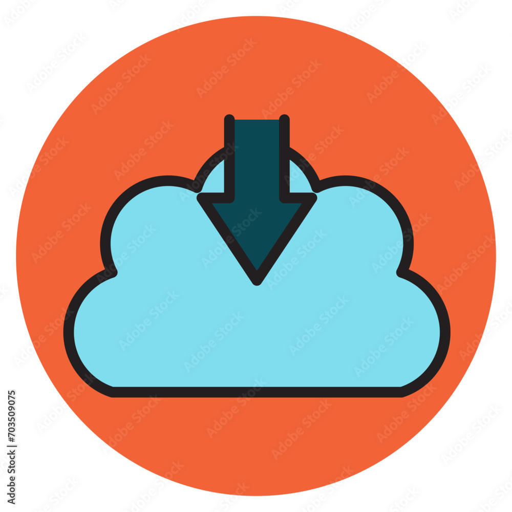 Obraz premium cloud color icon 2