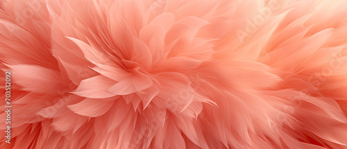 Full Frame Soft Coral Feather Texture for Luxurious and Elegant Background Design