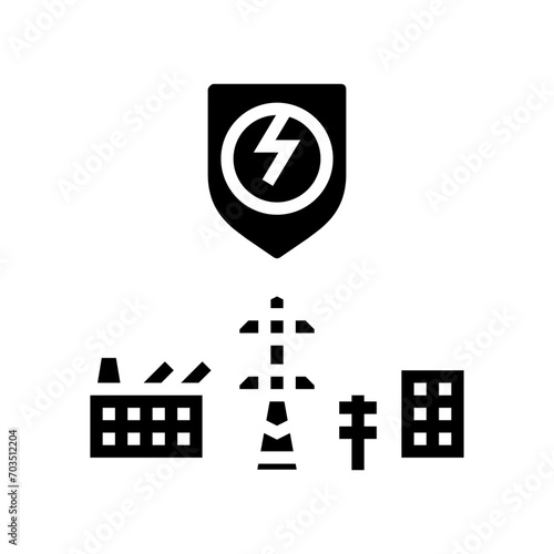 energy flow control electric grid glyph icon vector. energy flow control electric grid sign. isolated symbol illustration